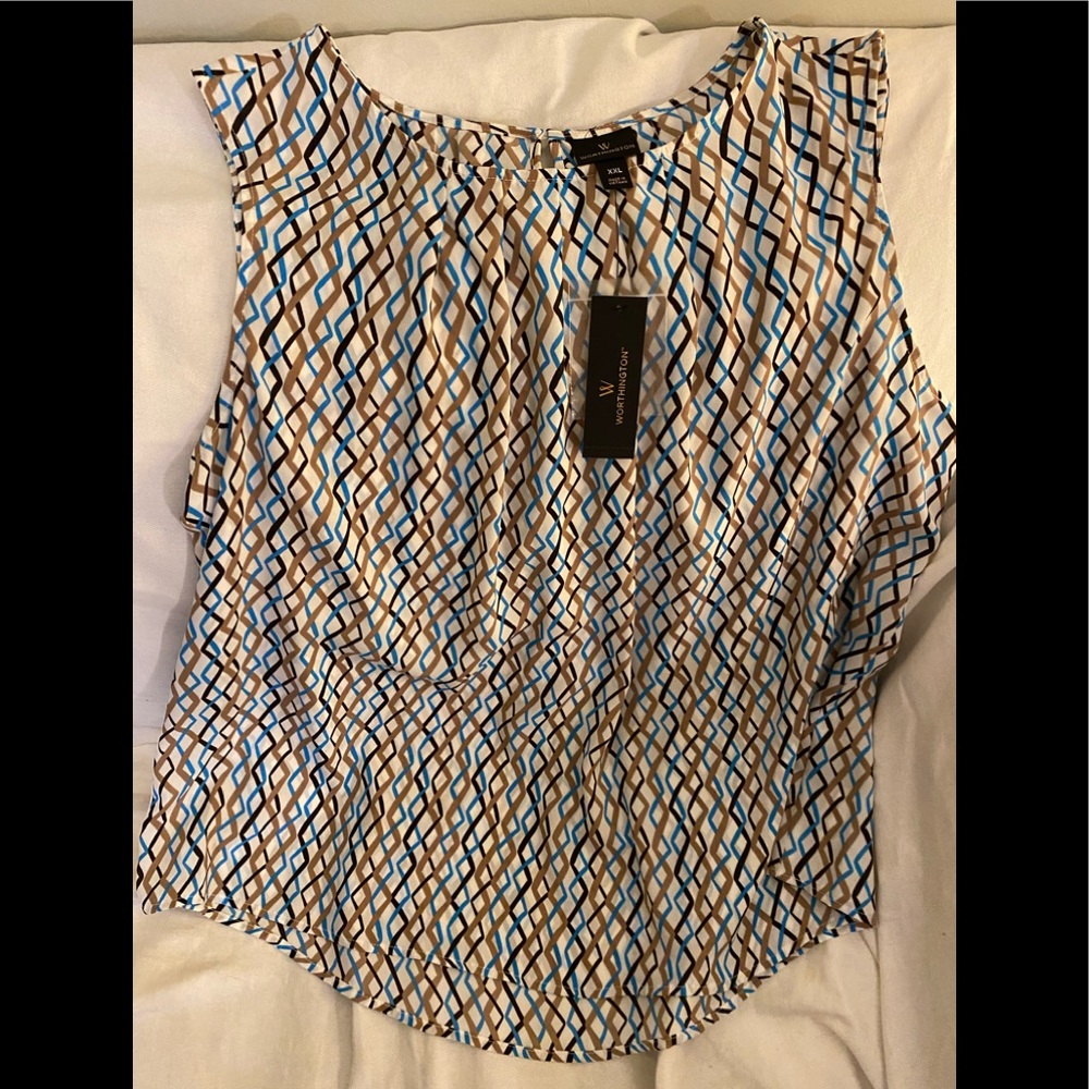 WORTHINGTON XXL GATHERED AT NECKLINE NWT